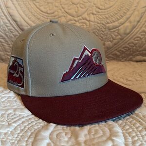 Colorado Rockies 25th anniversary patch hat